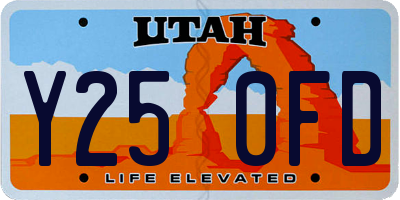 UT license plate Y250FD