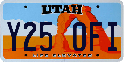 UT license plate Y250FI