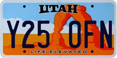 UT license plate Y250FN