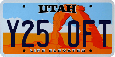 UT license plate Y250FT