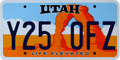 UT license plate Y250FZ