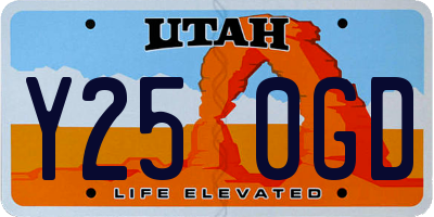 UT license plate Y250GD
