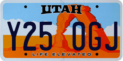 UT license plate Y250GJ