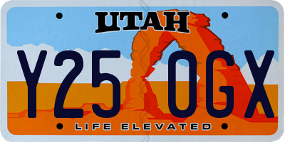 UT license plate Y250GX