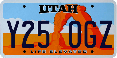 UT license plate Y250GZ