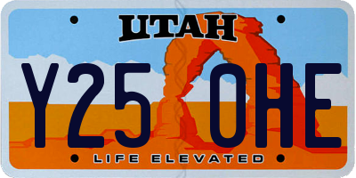 UT license plate Y250HE