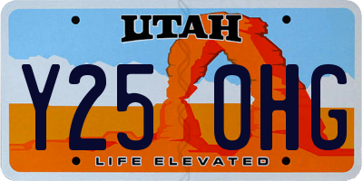 UT license plate Y250HG