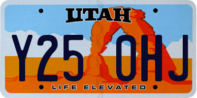 UT license plate Y250HJ