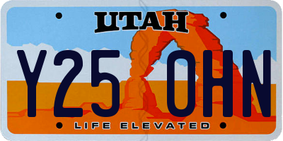 UT license plate Y250HN