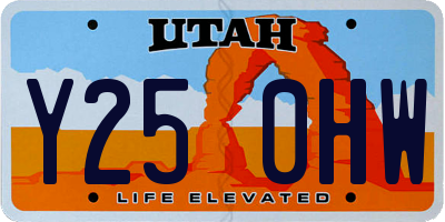 UT license plate Y250HW