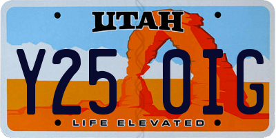 UT license plate Y250IG