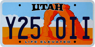 UT license plate Y250II