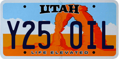 UT license plate Y250IL