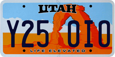 UT license plate Y250IO