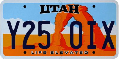 UT license plate Y250IX