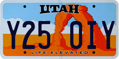 UT license plate Y250IY