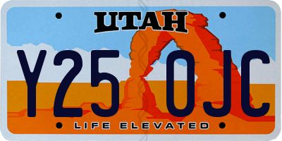 UT license plate Y250JC