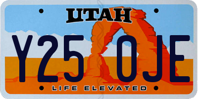 UT license plate Y250JE