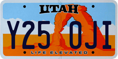 UT license plate Y250JI