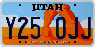 UT license plate Y250JJ