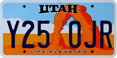 UT license plate Y250JR
