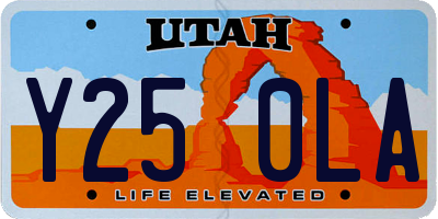 UT license plate Y250LA