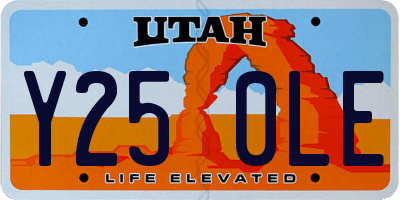 UT license plate Y250LE