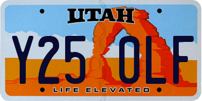 UT license plate Y250LF