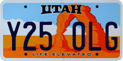 UT license plate Y250LG