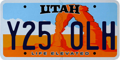 UT license plate Y250LH