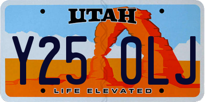 UT license plate Y250LJ
