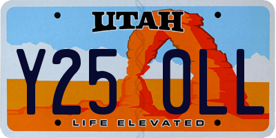 UT license plate Y250LL