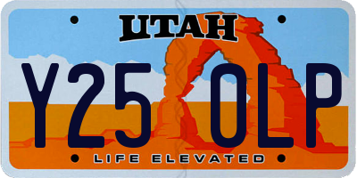 UT license plate Y250LP