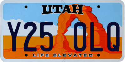 UT license plate Y250LQ