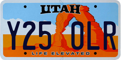 UT license plate Y250LR