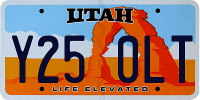 UT license plate Y250LT