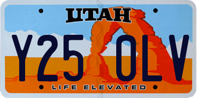 UT license plate Y250LV