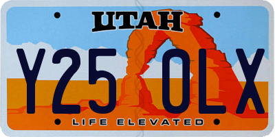 UT license plate Y250LX