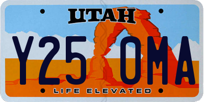 UT license plate Y250MA
