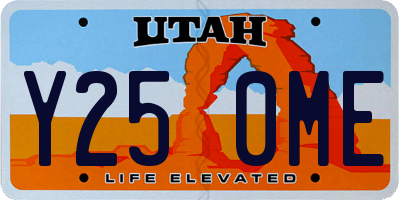 UT license plate Y250ME