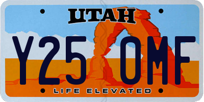 UT license plate Y250MF
