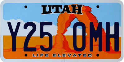 UT license plate Y250MH