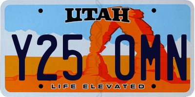 UT license plate Y250MN