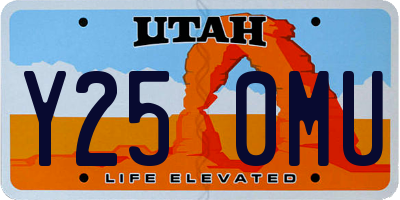 UT license plate Y250MU
