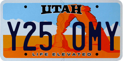 UT license plate Y250MY