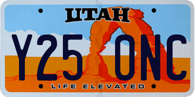 UT license plate Y250NC