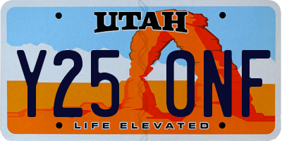 UT license plate Y250NF