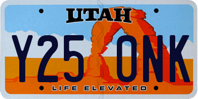 UT license plate Y250NK