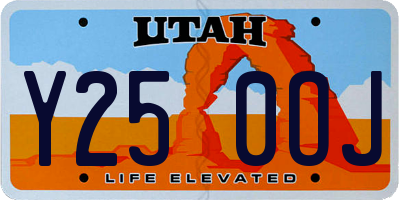 UT license plate Y250OJ