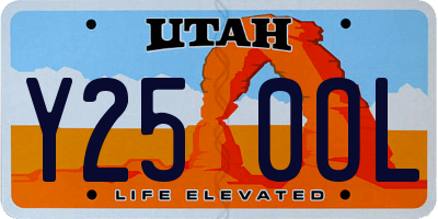 UT license plate Y250OL